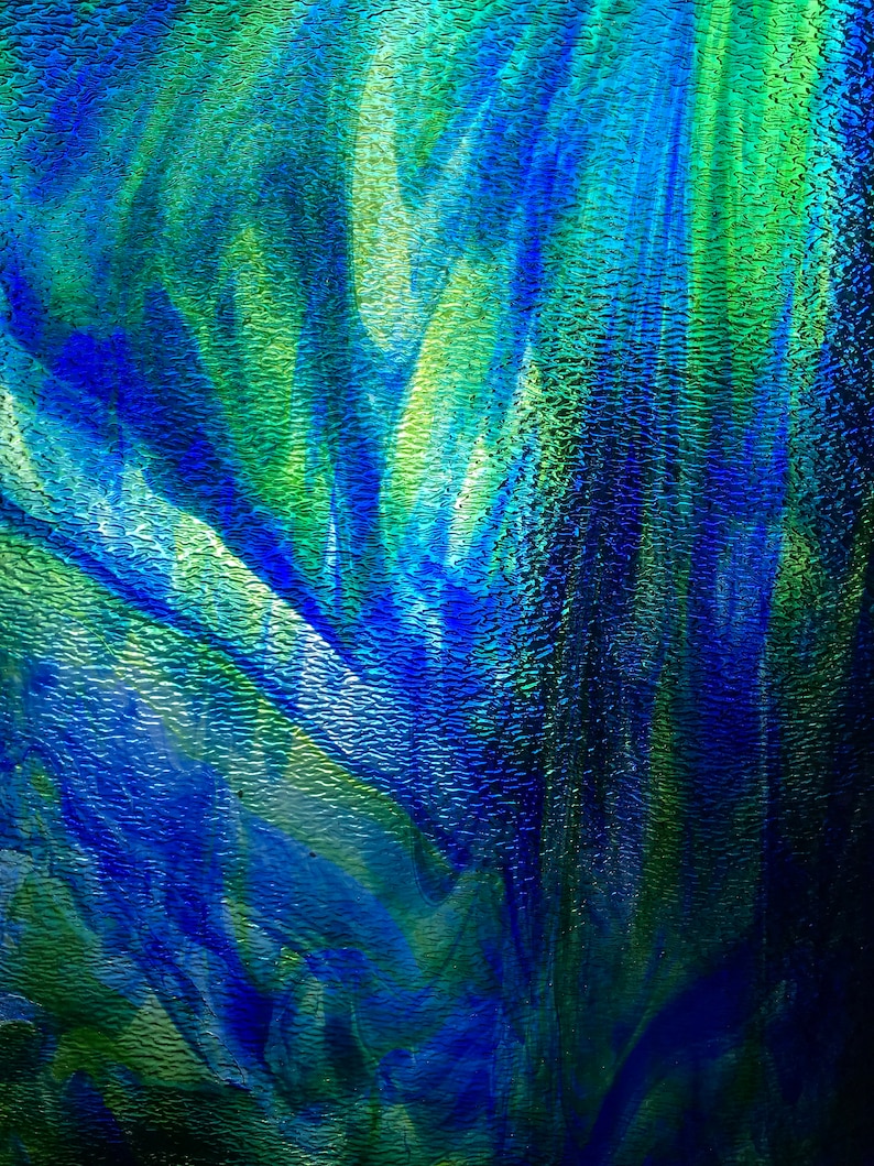 .67sf Wissmach Black Luminescent Irid Fusible 96coe 1 Piece 8 X 12 By Stallings Stained Glass