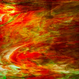 Stained Glass Sheet, 8”x 6” -  Red, Green and  Clear (Kokomo 106 NLL)