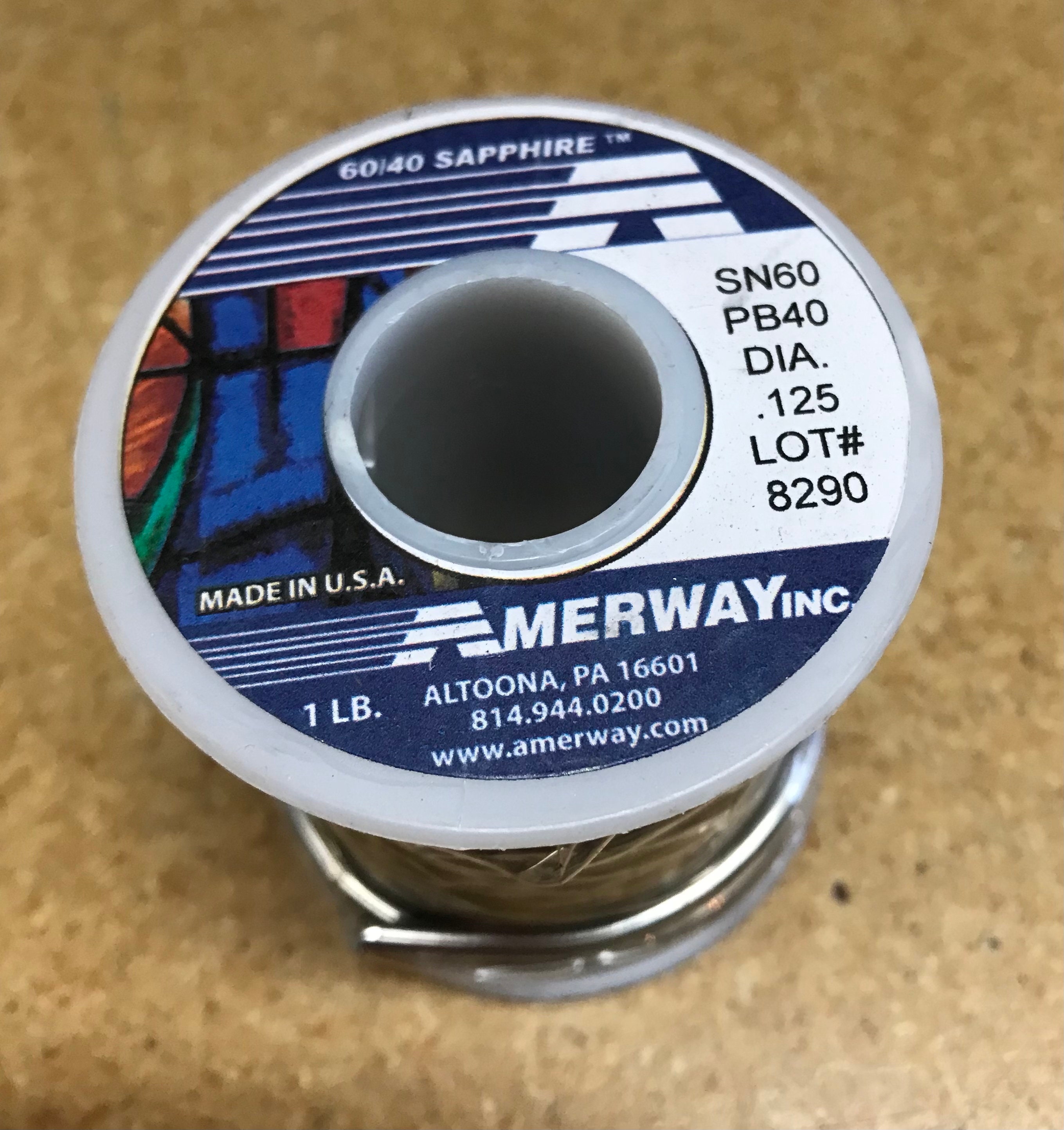 Amerway 50/50 Solder 1 lb Roll - Stained Glass Supplies