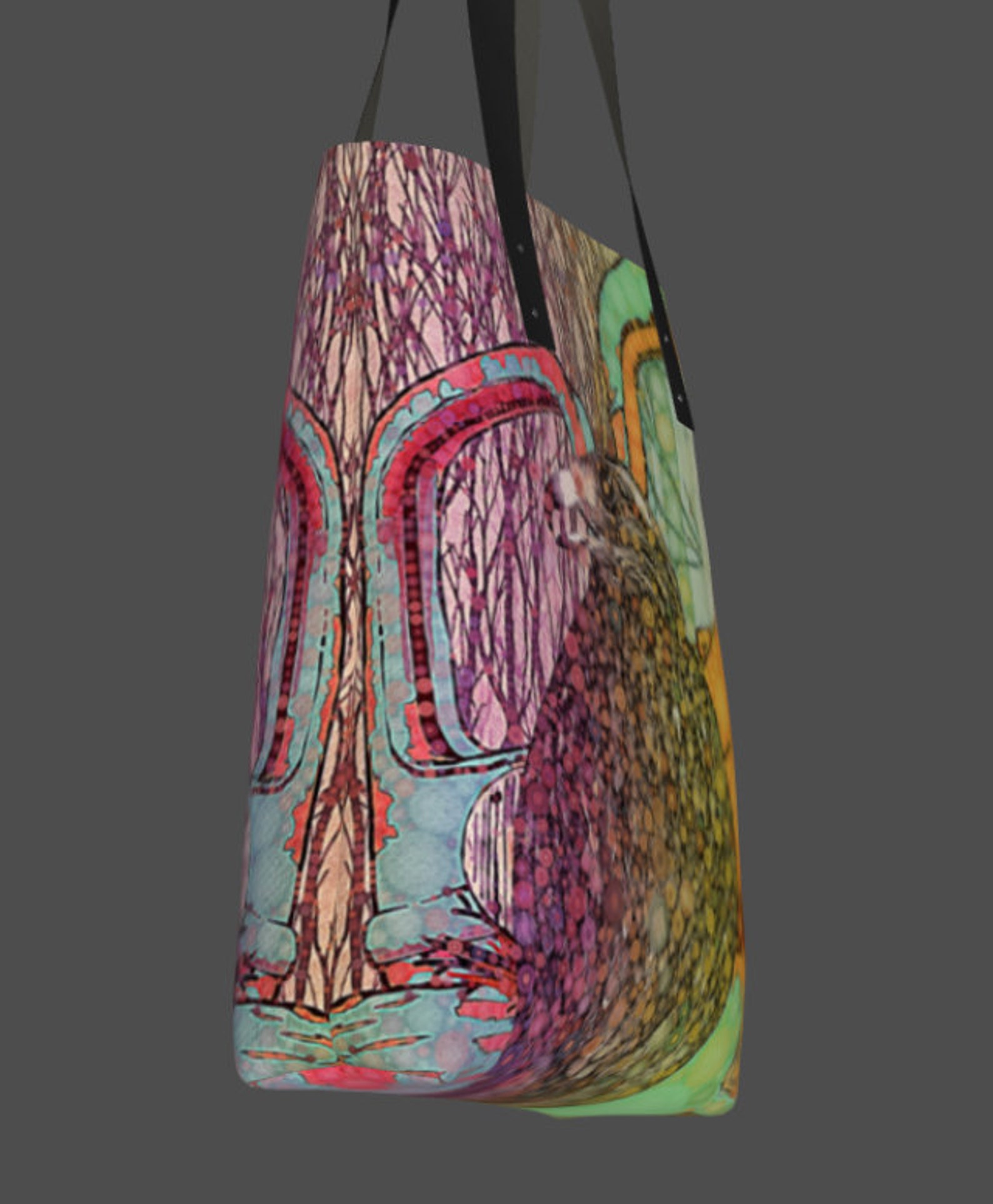 Simple tote bags printed with my digital painting of the etsy