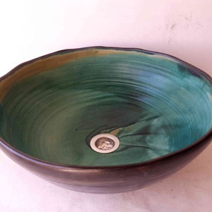 Washbasin / Caribbean - Turquoise/Black Ø 40 cm Height 15 cm