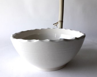 Wash basin oval/cream-white Ø 32/28 cm height 13 cm