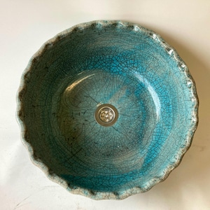 Washbasin Raku / Celadon Ø 40 cm H 14 cm