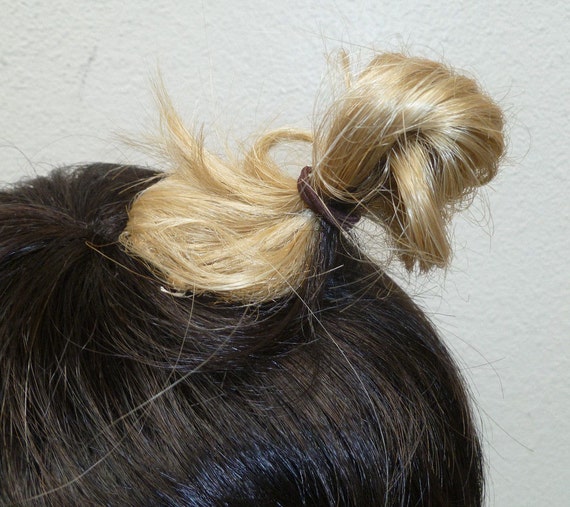 Mini Add On Manbun Clip On Mun Man Bun Male Hairpiece Hair Etsy