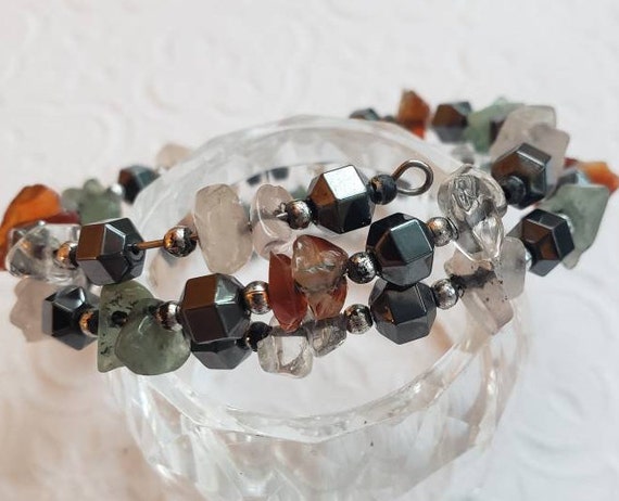 Bracelets, Mixed Lot of memory wire and stretch b… - image 7