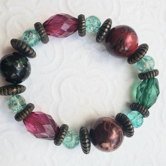 Bracelets, Mixed Lot of memory wire and stretch b… - image 4