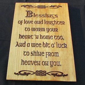 Bendición irlandesa; Bendición irlandesa del amor y la risa; Irlanda