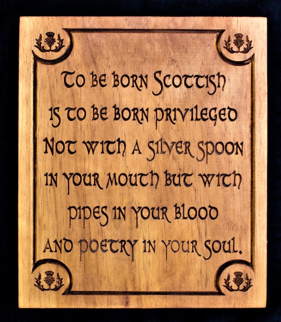 Scotland; Scottish Pride Plaque; Scottish Christmas;Scottish Gift;Celtic poetry