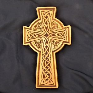 Celtic Cross; Celtic Christian Cross; Wood Cross; Carved Cross
