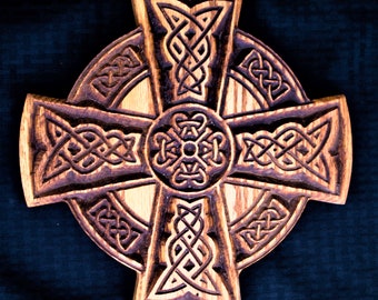 Celtic Cross Circle; Cross; Wood wall Cross