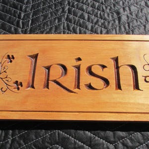 Irlanda; Orgullo irlandés; Placa de Irlanda; Signo irlandés; Regalo irlandés
