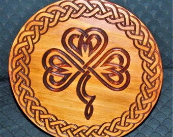 Shamrock plaque;Irish Shamrock plaque;Ireland gift;Luck of the Irish symbol