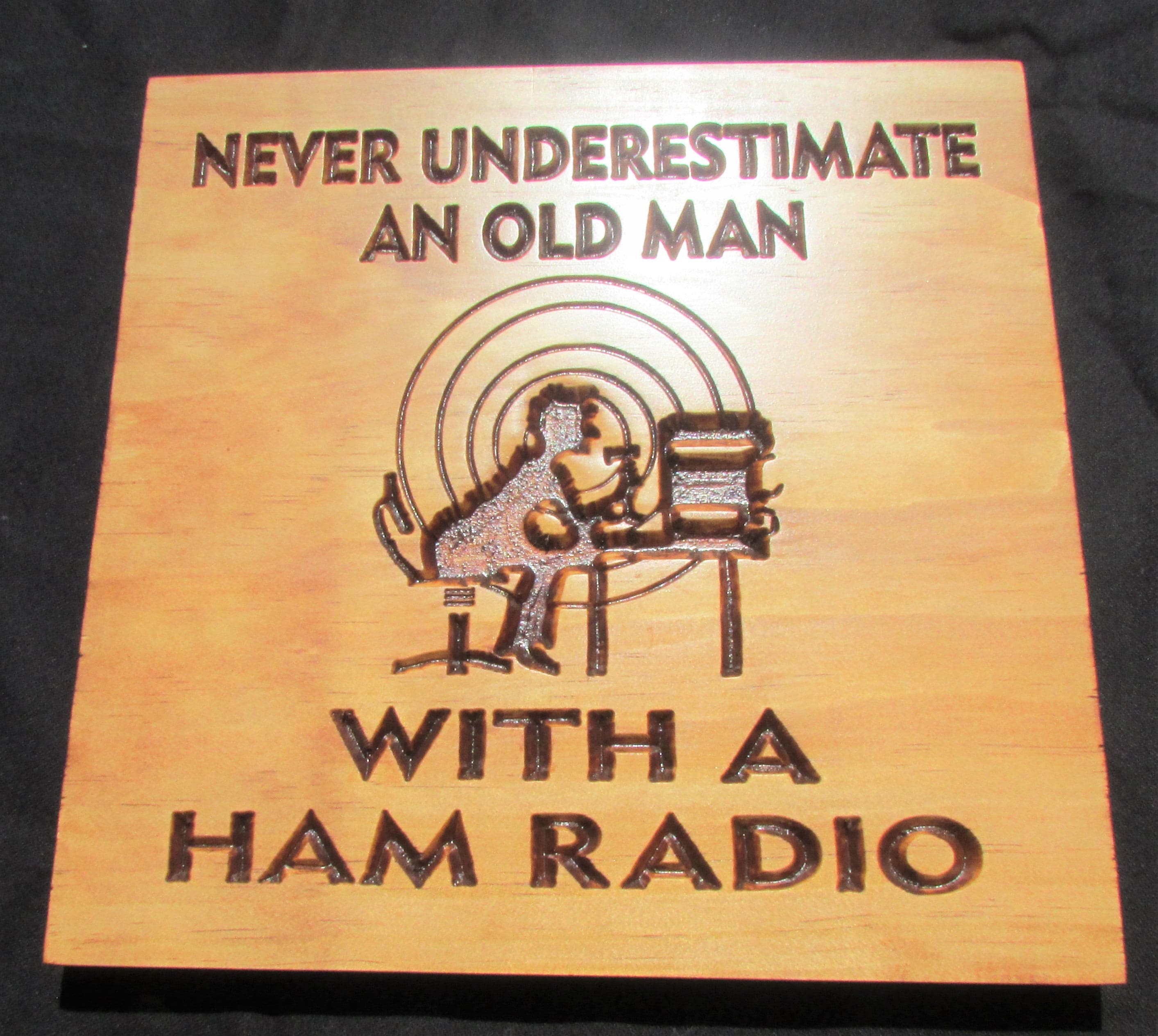 Ham Radio Ham Radio Plaqueold Man Hamamateur Radio Sign Etsy