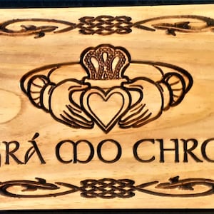 Grá mo Chroí ; Love of my Heart; Irish Vallentine&#39;s day gift