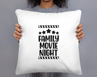 Family Movie Night, Movie Night Pillow, My Movie Watching Pillow, Our Movie Watching Pillow, Family Pillow | Basic Pillow