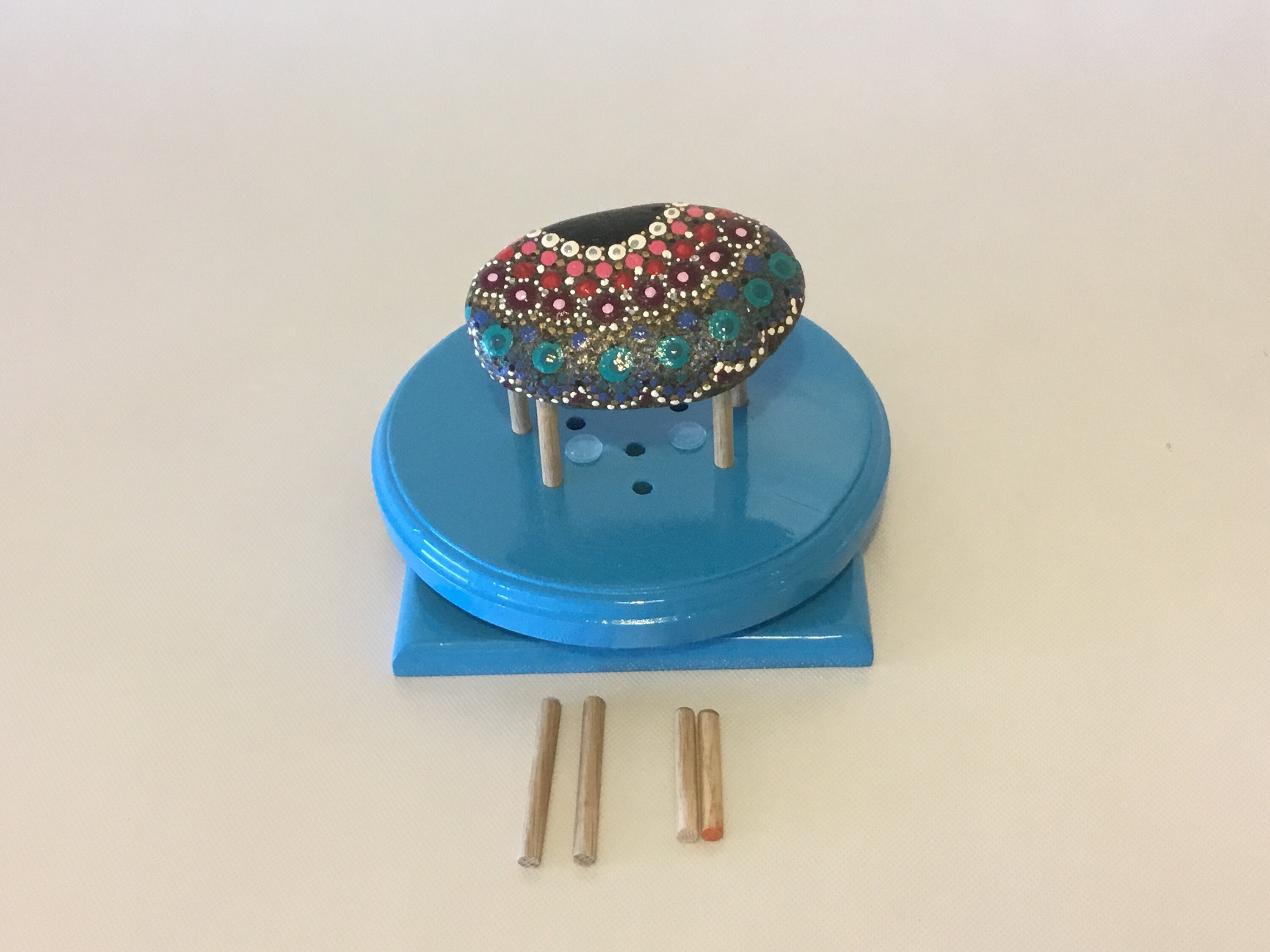 Turntable or Lazy Susan for Crafting or Painting Turquoise Etsy