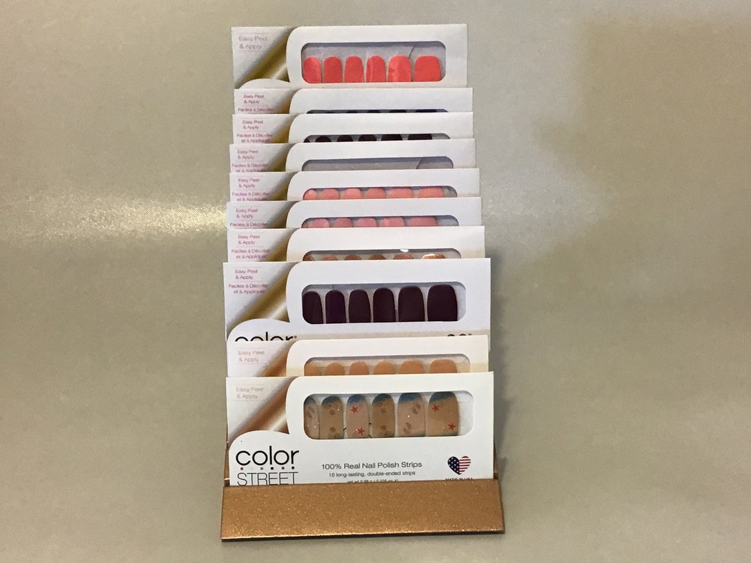 Color Street Nails Display Stand Small New Metallic Colors Etsy
