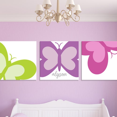 Modern Butterfly Wall Art Butterfly Girls Nursery Butterfly Etsy