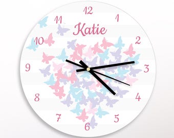 butterfly wall clock decal butterfly wall clock personalized kids childrens heart nursery girls room clock wall clock etsy butterfly wall clock decal butterfly wall clock personalized kids childrens heart nursery girls room clock wall clock etsy