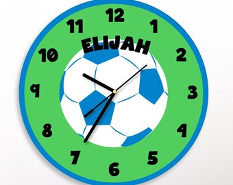 SOCCER Vinyl Wall Clock Vintage Record Sports League Ball Goal FIFA Football