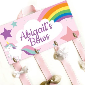 Hair Bow and Headband Holder, Custom Bow Holder, Unicorn Bow Holder, Bow Hanger, Clip Holder, Hair Bow Organizer, Unicorn Headband Organizer