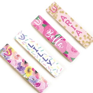 Personalized Kid&#39;s Mezuzah Case, Children&#39;s Mezuzot, Custom Mezuzah, Jewish Gifts, Girl&#39;s Mezuzah, Hearts, Floral Mezuzah, Kids Judaica