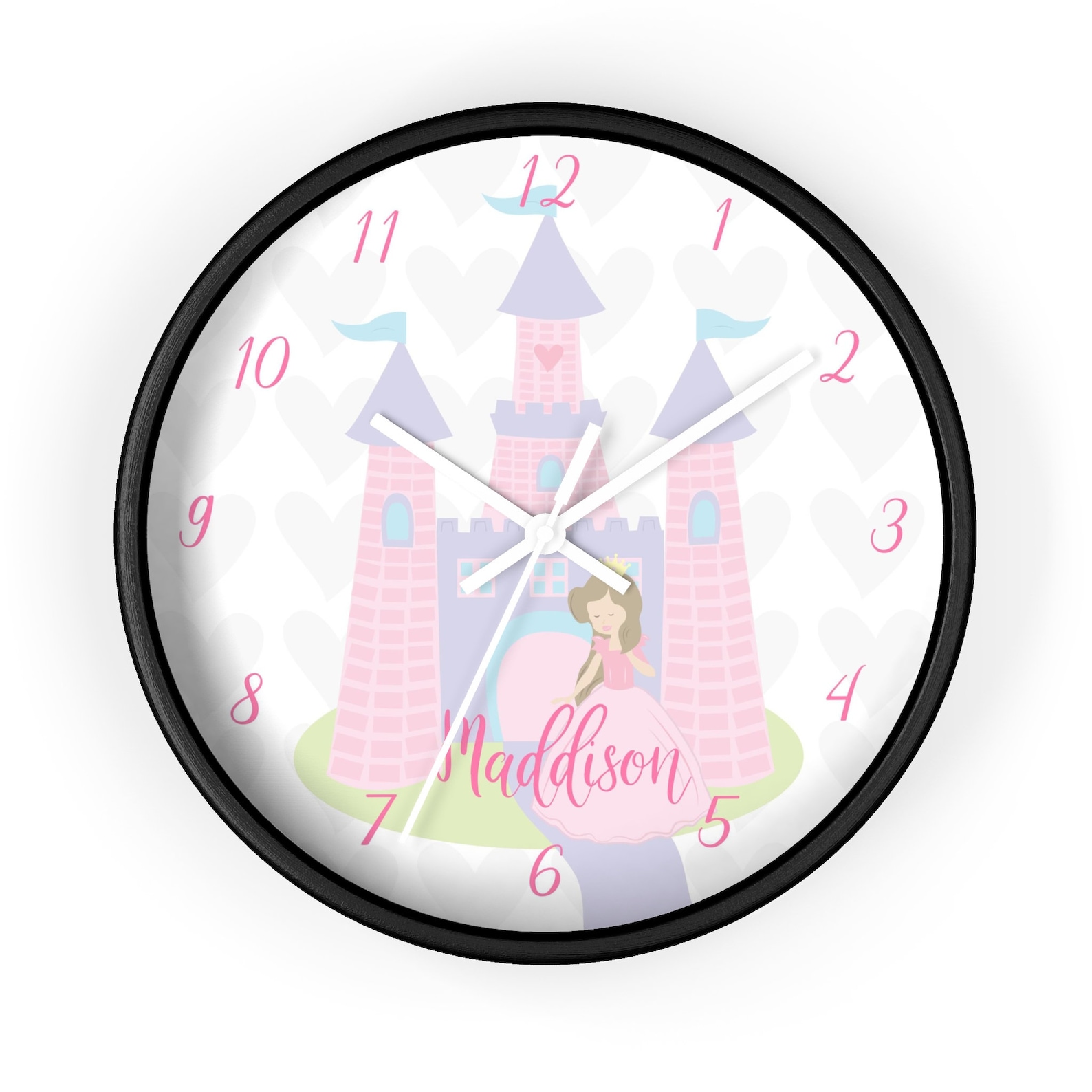 Princess Girls Wall Clock Crown Kid's Clock Girl's Etsy