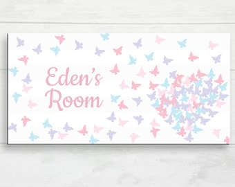 Personalized Butterfly Door Sign, Girl's Room Decor