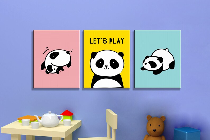 panda wall art nursery