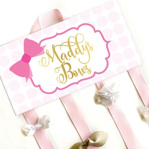 Hair Bow Holder and/or Headband Hanger, Customize Bow Holder, Polka Dot Bow Hanger, Hair Clip Holder, Bow Organizer, Girl&#39;s Headband Holder