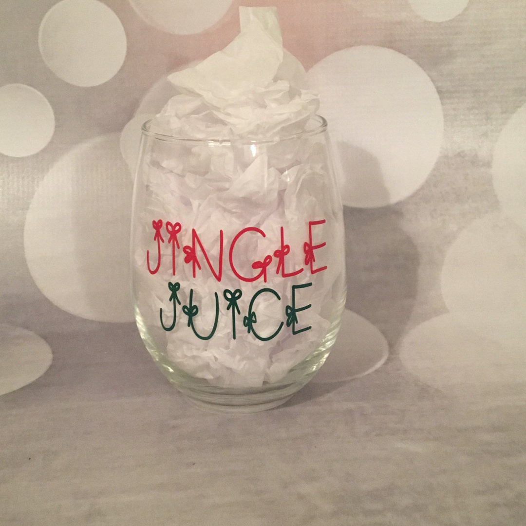 Jingle Juice Glass Vidrio de Navidad Regalo de Navidad Etsy España