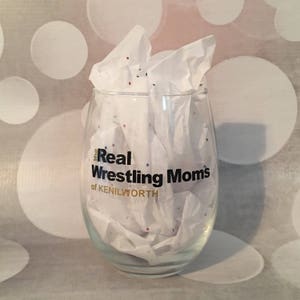 The Real Wrestling Moms Glass Wrestling Mug Wresting Gift Wrestling Glass Wrestling Mom image 1