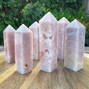 Pink Amethyst Tower - Feminine, Balancer, Healer, Womb-Warmer, Comforter - Crystal Amethyst Points Healing Gemstones