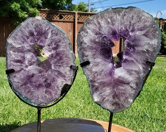 Gorgeous Amethyst Cluster Portal on Stand - Calming, Cleanses Body & Aura, Stress Relief, Positivity - Amethyst Geode Healing Gemstone