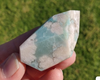 Green Flower Agate Freeform - Gentle, Nourishing, Growth - Freeform Crystal Stone Healing Crystals Gemstones