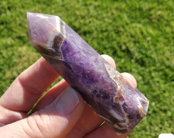 Dream Amethyst Tower - Calming, Energetic Protection, Positivity, Divine Love - Purple Amethyst Generator Crystal Healing Gemstones