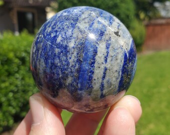 Lapis Lazuli Sphere - Speak Your Truth, Stand In Your Power, Communication - Lapiz Lazuli Crystal Ball Healing Gemstone