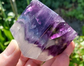 Rainbow Fluorite Cube - Mental Clarity, Stability, Concentration, Protection - 1.60" to 1.80" Standing Fluorite Geometric Crystal Gemstone
