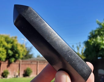 Black Tourmaline Tower - Protection, Grounding, Psychic Shield - Black Crystal Generator Healing Crystals Gemstone