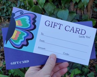 Gift Card for Mishelay Designs - If You Don't Know What To Get...Let Them Decide - Choose The Amount - Crystal Gifts For That Special One