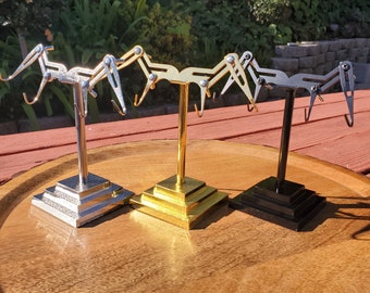Adjustable Metal Stand - Black, Gold or Silver - Use with Crystal Wings 3" to 5" - STAND ONLY - Metal Stand for Wings