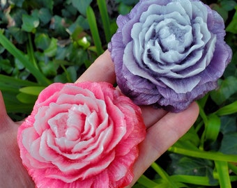 Luminous Glowing Rose - Mental Strength, Release Fear, Carries Healing Light Energy of the Sun - Flower Resin Craft Rose Carving