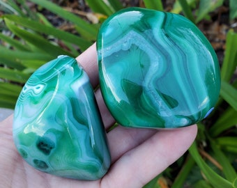 Green Agate Freeform - Balance of the Physical, Mental & Emotional - Green Agate Crystal Freeform Healing Gemstone