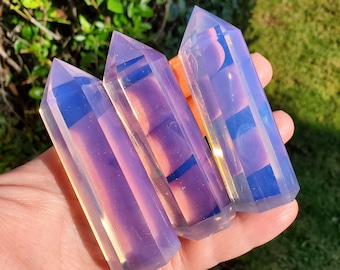 Pink Opalite Tower - Confidence, Boost Inner Power, Stabilizing - Pink Point Generator Healing Crystal Gemstones