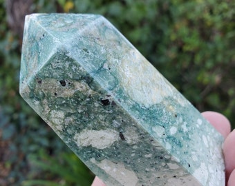 Green Jasper Chunky Towers - Inner Calm, Balances Energies, Wards Off Negativity - Green Crystal Point Crystal Healing Gemstone