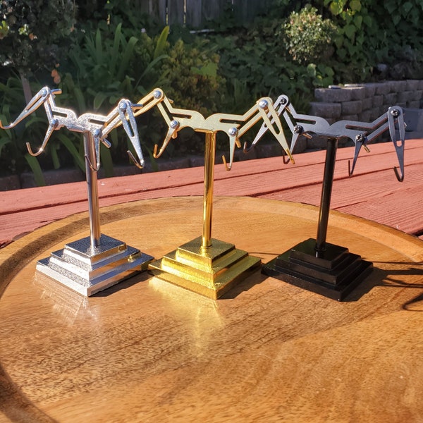 Adjustable Metal Stand - Black, Gold or Silver - Use with Crystal Wings 3" to 5" - STAND ONLY - Metal Stand for Wings