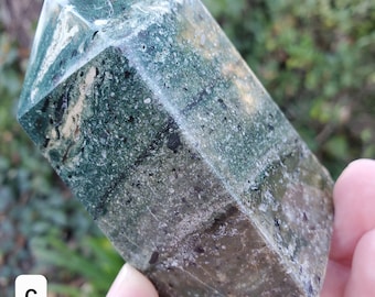 Green Jasper Chunky Towers - Inner Calm, Balances Energies, Wards Off Negativity - Green Crystal Point Crystal Healing Gemstone