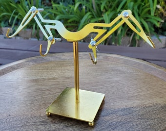 Large Adjustable Metal Stand - Gold or Silver - (Use with Crystal Wings 4" to 8") - STAND ONLY - Metal Stand for Crystal Wings Display