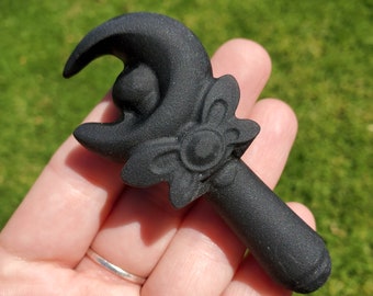 Obsidian Fairy Wand - Self Reflection, Release Negative Energies - 3.25" Obsidian Black Wand Healing Crystals Gemstones