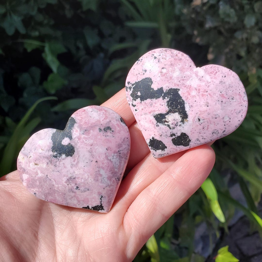Peruvian Rhodonite Heart -emotional Healing, Forgiveness, Compassion ...